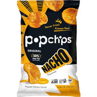 Thumbnail for Image 1 of Default Title for the product popchips Popchips Potato Chips, Nacho, 5.0oz Share Bags, Pack of 4