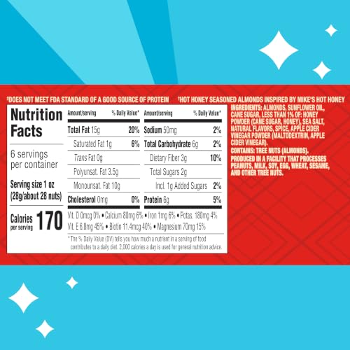 Image 2 of Blue Diamond Almonds Mike's Hot Honey Snack Nuts, 6 oz, Pack of 1
