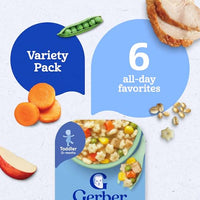 Thumbnail for Image 7 of Gerber Toddler All Day Favorites Variety Pack Baby Food, 6 Pack