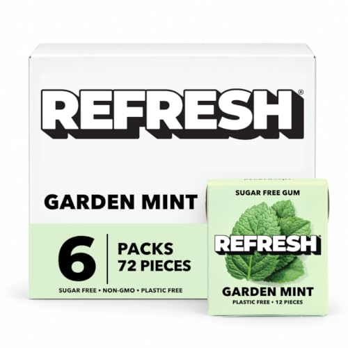 Image 4 of Garden Mint for the product Refresh Gum Natural Sugar-Free Xylitol Chewing Gum