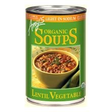 Image 6 of Amy's Soup Vegan Light in Sodium Lentil Vegetable Soup (12 Pack) 14.5 oz