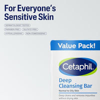 Thumbnail for Image 7 of Cetaphil Deep Cleansing Face & Body Bar Soap, Sensitive Skin Care, 6ct