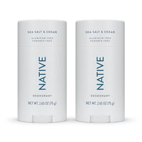 Thumbnail for Image 1 of Default Title for the product Native Deodorant Contains Naturally Derived Ingredients, 72 Hour Odor Control, Deodorant for Women and Men, Aluminum Free, Sea Salt & Cedar 2.3 Ounce (Pack of 12)