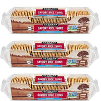 Thumbnail for Image 1 of Sesame / 3.2 Ounce (Pack of 3) for the product Sesmark Rice Thins Original, Gluten-Free, Non-GMO, 3.2 oz, 3 Pack