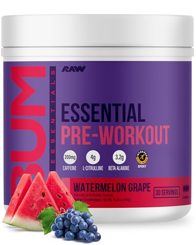 Image 6 of Watermelon Grape (Pack of 1) for the product RAW Essential Pre-Workout Powder