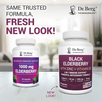 Thumbnail for Dr. Berg Black Elderberry Capsules (Advanced Immune Support*) with 15,000 IU Vitamin D, 60 mg of Zinc, & 90 mg of Camu Camu - (4-in-1) Sambucus Elderberry Immune Support Supplement - 90 Capsules