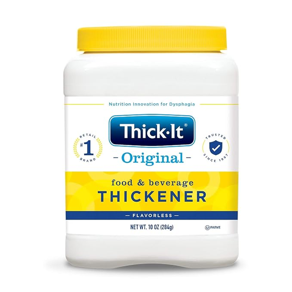 Image 1 of Thick-It Original Food & Beverage Thickener, Flavorless Powder for Dysphagia (IDDSI), Digestible Swallowing Aid, Easy-to-Mix & Instant Dissolve, Used in Hot & Cold Food, 10 oz Canister
